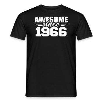 Né en 1966 Vintage Cadeau Anniversaire Rétro 1966 - T-shirt homme - noir - Devant - AI Model Male 178 light (178cm)