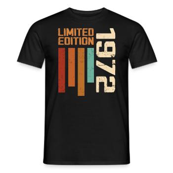Vintage 1972 Retro 1972 Birthday Gift - Men's T-Shirt - black - Front - AI Model Male 178 light (178cm)