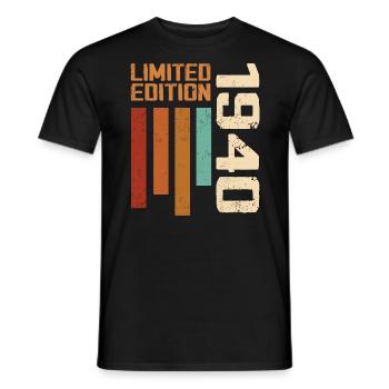 Vintage 1940er Jahre Retro 1940er Jahre Geburtstagsgeschenk - Männer T-Shirt - Schwarz - Vorne - AI Model Male 178 light (178cm)