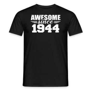 Jahrgang 1944 Vintage Retro Jubiläumsgeschenk 1944 - Männer T-Shirt - Schwarz - Vorne - AI Model Male 178 light (178cm)