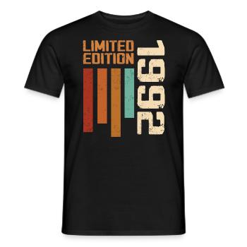Vintage 1992 Birthday Gift 1992 Retro 1992 - Men's T-Shirt - black - Front - AI Model Male 178 light (178cm)