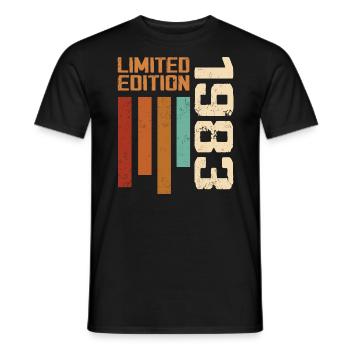 Jahrgang 1983 Retro 1983 Geburtstagsgeschenk - Männer T-Shirt - Schwarz - Vorne - AI Model Male 178 light (178cm)