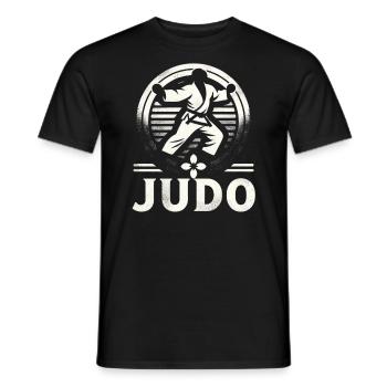 Emblème de combat de maîtrise du judo - T-shirt homme - noir - Devant - AI Model Male 178 light (178cm)