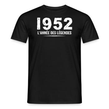 1952 Year of the Legends - 1952 Anniversary Gift - Men's T-Shirt - black - Front - AI Model Male 178 light (178cm)