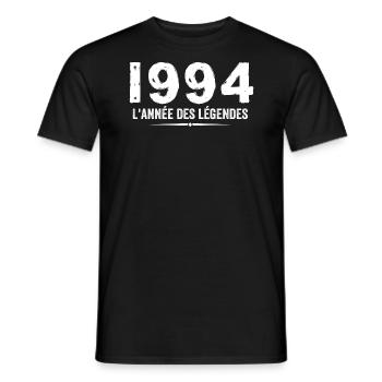 1994 Jahr der Legenden - Jubiläumsgeschenk 1994 - Männer T-Shirt - Schwarz - Vorne - AI Model Male 178 light (178cm)