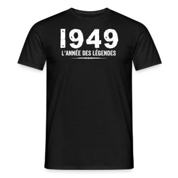 1949 Year of the Legends - 1949 Anniversary Gift - Men's T-Shirt - black - Front - AI Model Male 178 light (178cm)