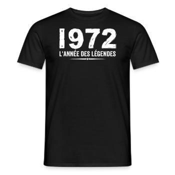 1972 Jahr der Legenden - 1972 Jubiläumsgeschenk - Männer T-Shirt - Schwarz - Vorne - AI Model Male 178 light (178cm)