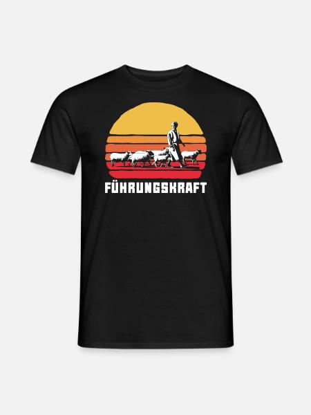 Führungskraft Schafe Hirte Geschenkidee Lustig - Männer T-Shirt - Schwarz