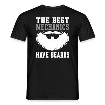 The best Mechanics have beards - Mechaniker - Men's T-Shirt - black - Front - AI Model Male 178 light (178cm)