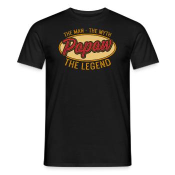 Papa Grand-père Idée Cadeau Papaw Dire Humour Père - T-shirt homme - noir - Devant - AI Model Male 178 light (178cm)