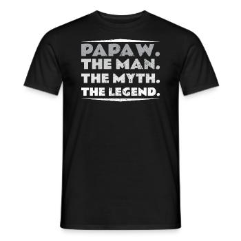 Papa Vater Opa Geschenkidee Papaw Spruch Humor - Männer T-Shirt - Schwarz - Vorne - AI Model Male 178 light (178cm)