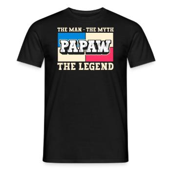 Papa Vater Opa Geschenkidee Papaw Spruch Retro - Männer T-Shirt - Schwarz - Vorne - AI Model Male 178 light (178cm)
