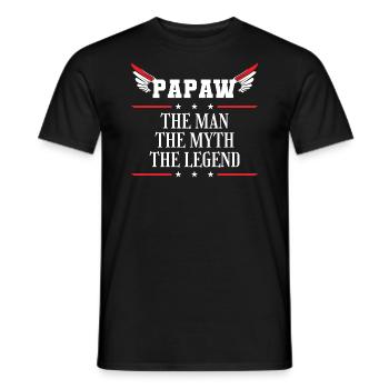 Papa Vater Opa Geschenkidee Papaw Spruch Humor - Männer T-Shirt - Schwarz - Vorne - AI Model Male 178 light (178cm)
