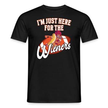 Football - Im just here for the Wiener - Männer T-Shirt - Schwarz - Vorne - AI Model Male 178 light (178cm)