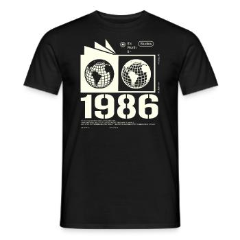 Vintage 1986 Retro Birthday Gift 1986 - Men's T-Shirt - black - Front - AI Model Male 178 light (178cm)