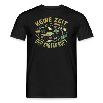 Keine Zeit Der Garten ruft - Hobby Gärtner - Männer T-Shirt - Schwarz - Vorne - AI Model Male 178 light (178cm)