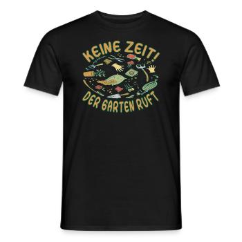 Keine Zeit! Der Garten ruft - Hobby Gärtner - Männer T-Shirt - Schwarz - Vorne - AI Model Male 178 light (178cm)