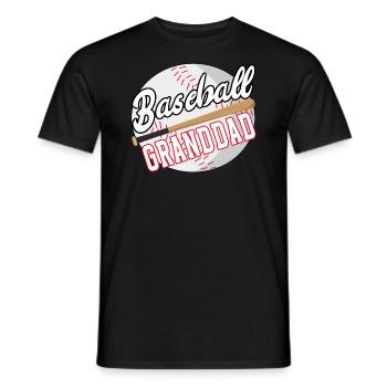 Baseball Opa Grandfather Baseball Grandpa - Männer T-Shirt - Schwarz - Vorne - AI Model Male 178 light (178cm)