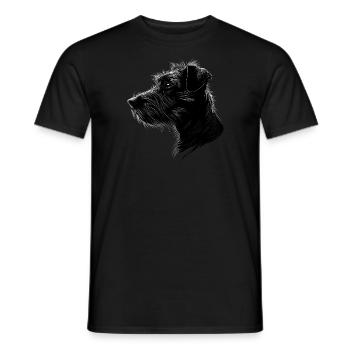Hunde Dogs Hund Dog Irish Wolfhound - Men's T-Shirt - black - Front - AI Model Male 178 light (178cm)