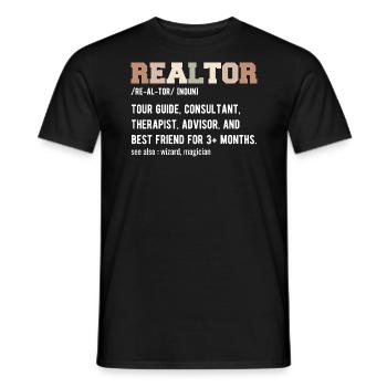 Lustiger Immobilienmakler - Makler Definition - Männer T-Shirt - Schwarz - Vorne - AI Model Male 178 light (178cm)