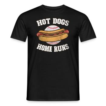 Hot Dogs and Home Runs Baseball Fan - Männer T-Shirt - Schwarz - Vorne - AI Model Male 178 light (178cm)