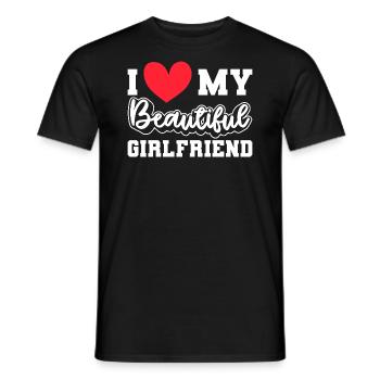 Paare Liebe Herz Freund Geschenkidee Beziehung - Männer T-Shirt - Schwarz - Vorne - AI Model Male 178 light (178cm)