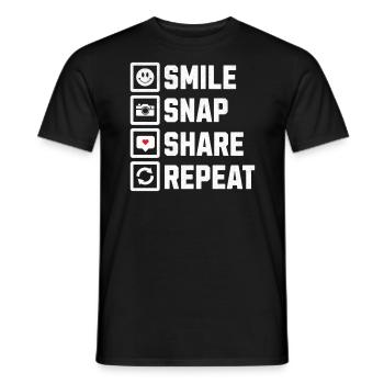 Eat Sleep Photography Repeat - Fotograf - Männer T-Shirt - Schwarz - Vorne - AI Model Male 178 light (178cm)