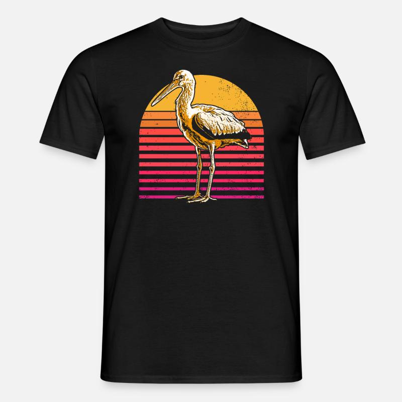 Storch - Männer T-Shirt - Schwarz