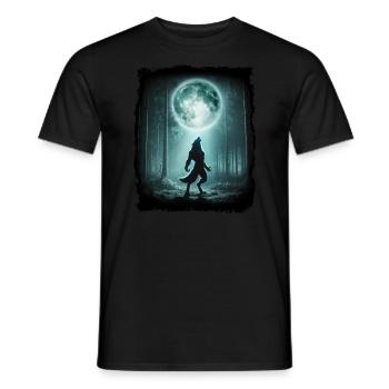 Werewolf - the call of the full moon - Men's T-Shirt - black - Front - AI Model Male 178 light (178cm)