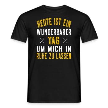Um mich in Ruhe zu lassen Spruch Arbeit Schule - Männer T-Shirt - Schwarz - Vorne - AI Model Male 178 light (178cm)