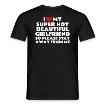 Ich Liebe Meine Freundin Paare Freund Geschenkidee - Männer T-Shirt - Schwarz - Vorne - AI Model Male 178 light (178cm)