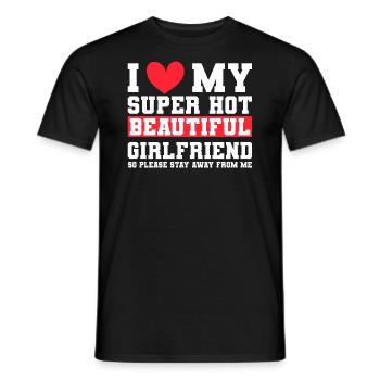 J’aime ma copine Couple Idée cadeau petit ami - T-shirt homme - noir - Devant - AI Model Male 178 light (178cm)