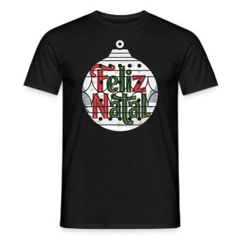 Feliz Natal Weihnachtskugel Brasilien Spanien - Männer T-Shirt - Schwarz - Vorne - AI Model Male 178 light (178cm)