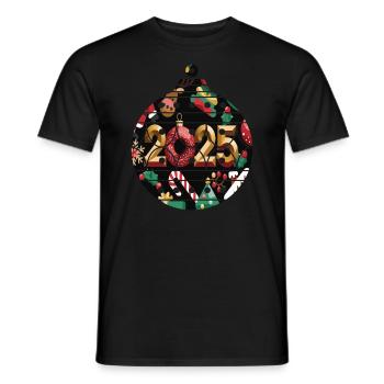 Ornement de Noël 2025 Avent de Noël - T-shirt homme - noir - Devant - AI Model Male 178 light (178cm)