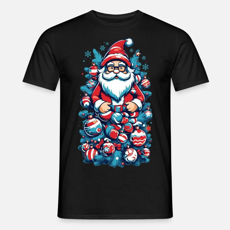 Weihnachtsmann - 🎅 - Männer T-Shirt - Schwarz