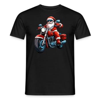 Motards Noël - T-shirt homme - noir - Devant - AI Model Male 178 light (178cm)
