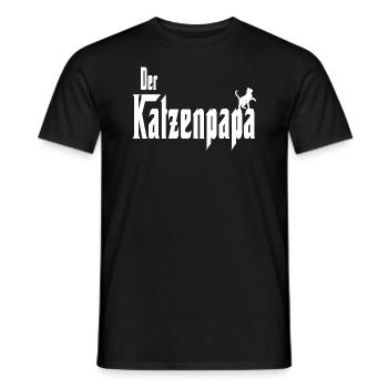 Katzen Papa - Katzen Vater - Der Katzenpapa - Männer T-Shirt - Schwarz - Vorne - AI Model Male 178 light (178cm)