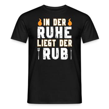 Grill Griller - In der Ruhe liegt der Rub - Männer T-Shirt - Schwarz - Vorne - AI Model Male 178 light (178cm)