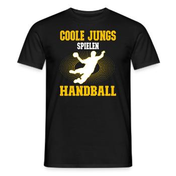 Coole Jungs spielen Handball - Handballer - Männer T-Shirt - Schwarz - Vorne - AI Model Male 178 light (178cm)