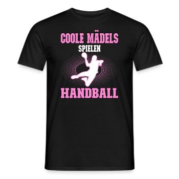 Coole Mädels spielen Handball - Handballer - Männer T-Shirt - Schwarz - Vorne - AI Model Male 178 light (178cm)