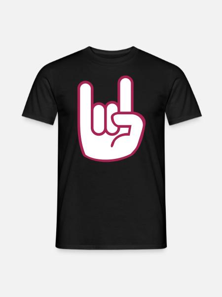Heavy Metal Hand - Männer T-Shirt - Schwarz