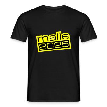 Malle 2025 - Männer T-Shirt - Schwarz - Vorne - AI Model Male 178 light (178cm)