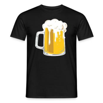Chope à bière - T-shirt homme - noir - Devant - AI Model Male 178 light (178cm)