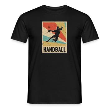 Joueur de handball Joueur rétro de handball player - T-shirt homme - noir - Devant - AI Model Male 178 light (178cm)
