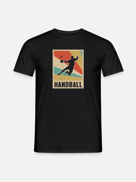 Joueur de handball Joueur rétro de handball player - T-shirt homme - noir
