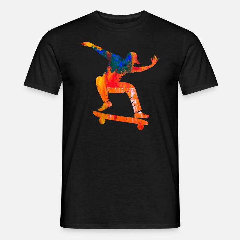 Skateboard - Männer T-Shirt - Schwarz