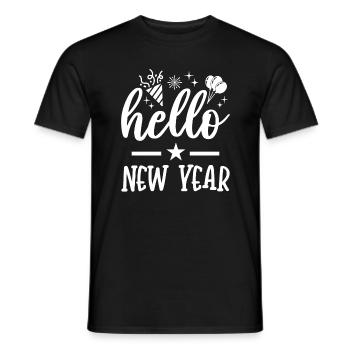 Bonjour Nouvel An - Frohes Neues Jahr - T-shirt homme - noir - Devant - AI Model Male 178 light (178cm)