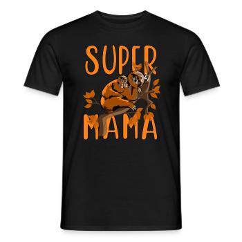 Super Mama, meine Mama, Carefree Schlaffen - T-shirt homme - noir - Devant - AI Model Male 178 light (178cm)