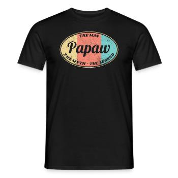 Papa Vater Opa Geschenkidee Papaw Spruch Humor - Männer T-Shirt - Schwarz - Vorne - AI Model Male 178 light (178cm)