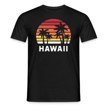 Hawaii Vintage Sunset - Männer T-Shirt - Schwarz - Vorne - AI Model Male 178 light (178cm)